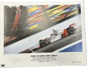 Helio Castroneves Indy 500 Winner Lithograph 20X26”-Signed