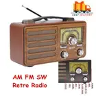 Retro Portable Radio AM FM Shortwave Radio with Bluetooth Speaker