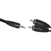 Standard Quality Audio Lead Plug 3.5mm Ster- 2Plug RCA 1.5M A/V Accessories