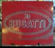 Bugatti Vintage Metal Sign | Handmade Cast Aluminum Wall Art | Garage, Man Cave