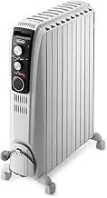 De'Longhi Dragon 4 Electric Oil Column Heater TRD42400MT, 11 Fin Home Heater for Medium to Large Rooms, Long-Lasting Heat, Safety Thermostat, 3 Power Settings, 24-Hour Timer, 2400W, White