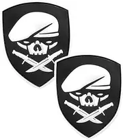 EnigmaGlow 2 Pcs Glow at Night Ranger 75th Regiment Delta Force Seals Medal of Honor Patch 3D PVC Rubber Applique Emblem Hook Backed
