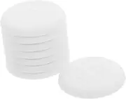 HOUDERCO Furnitor Savers Protector Pack of White Circular Desk Chair Mats Floor Protectors for Hardwood Glides for Carpets Tiles