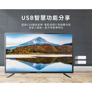 SANSUI山水 39吋 HD 液晶電視 SLED-3939 電視 LED 液晶顯示器 三年保固 大型配送
