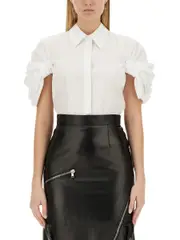 [Alexander McQueen] Alexander McQueen-Shirt With Knot Sleeve-Donna 40