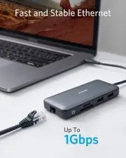Anker 8-In-1 Dual 4K HDMI Portable USB Type-C Hub - Gray
