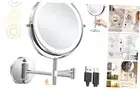 Lighted Wall Mounted Makeup Vanity Mirror with Magnification 10X/1X,