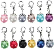 [LALAFINA] Pearl Lobster Clasp Clasps for Jewelry Making Charms Swivel Clasp Hooks Jewelry Making Clasp Jewelry Making Supplies Lobster Claw Clasps Lobster Clasps Key Pearls Alloy