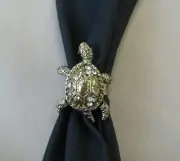 Scarf apache tie slide country western square dance NEW turtle antique gold colr