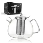 1500ml(51oz) Glass Teapot, Teapot with Removable Infuser, Stovetop Safe Tea
