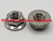 (50) M10-1.5 Stainless Smooth Flange Nuts Spin Wiz Nuts M10x1.5 Nut 10mm x 1.5