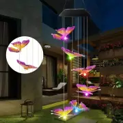Solar Color Changing LED Wind Chimes Home Garden Yard Decor Hanging Lights Lamp