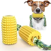 PunkyKom Dog Chew Toys Squeak NonSqueak,Toothbrush Cleaning Teeth,Interactive Relieve Boredom Corn Toys,Puppy Aggressive Chewer and Other Medium,Large Dog