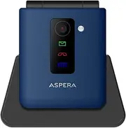 Aspera F50 4G Flip Phone (2.4'', 128MB/48MB) - Midnight