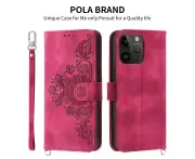 Flip Case for iPhone 13 Pro Max - Rose Red