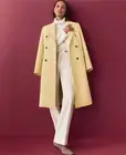 NEW WITH TAGS ANN TAYLOR $258 PALE YELLOW WOOL BLEND CHESTERFIELD COAT SIZE XS