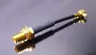 SMA Female - Mini-SMB Female RF Microwave 3" Au-Plated Adapter Cable.