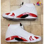 正版 AIR JORDAN 14 ‘CANDY CANE’ 白紅 487471-100 休閒鞋