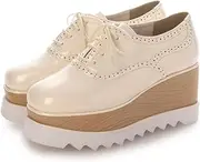 [EVOL] Evor Women's Loafers, Lightweight Platform Lace-up Shoes