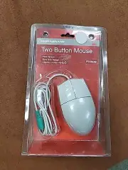 MOUSE model no PD39DB white roller ball computer PC PS2 keyboard two button NEW!