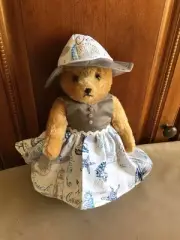 OCEAN BREEZE SLEEVELESS DRESS, PANTIES AND HAT HANDCRAFTED TEDDY BEAR CLOTHES