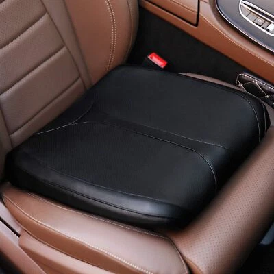 Leather Car Memory Foam Heightening Seat Cushion for Short People Driving, Hi...