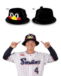 在飛比找Yahoo!奇摩拍賣優惠-貳拾肆棒球--日本帶回日職棒養樂多燕子燕九郎造型紳士帽/漁夫