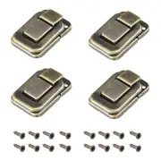 Toggle Catch Lock (48mm x 32mm) 4Pcs, Iron Hasp Latches Bronze Tone