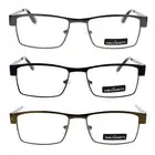 Pablo Zanetti Metal Narrow Rectangular Luxury Fashion Reading Glasses
