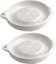 2Pcs Practical Garlic Mashers Simple Grinding Bowls for Pumpkin and Garlic Multipurpose Design Comfortable Edges for Adults Ceramic Kitchen Tools