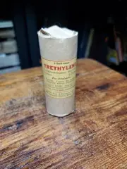 OMedicine Bottle TRETHYLENE Inhalant Davies Rose Boston. Sealed NOS Apothecary