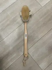 Back Scrubber for Shower - Exfoliating Body Scrubber - 16" Long Handle - Natural