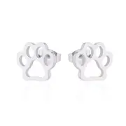 Hollywood Sensation CharmedPaw Paw Print Stud Earrings in Silver at Nordstrom One Size