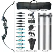 Archery 50LBS 51" Takedown Recurve Bow Set Arrow Adult Hunt Outdoor Sport Shot
