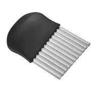 3Pcs Stainless Steel Chip Slicer Dough Vegetable Fruit Crinkle Wavy Knife Potato Cutter Chopper French Fry Maker