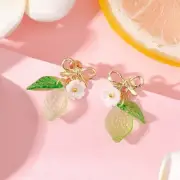 20Pairs Alloy Resin Flower Charms Transparent Glass Lampwork Stud Earrings 25mm