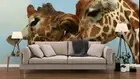 3D Couple Giraffe Wallpaper Wall Mural Removable Self-adhesive 224