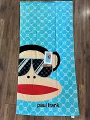 Paul Frank Target Beach Towel Monkey All Over Print Blue 2010 New 30” X 60”