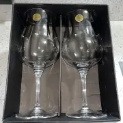 Cristal dʻArques Beaujolais Wine Glasses French Crystal Set/2 Large Bowl 23oz 9”