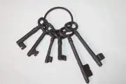 Jailor Pirate Skeleton Keys Ring Rustic Antique Black Cast Iron Old West Decor