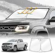 X-CAR Windscreen Sun Shade for Volkswagen Amarok 2009-2022 Blocks UV Rays Foldable Custom Wind Screen Sun Visor Protector