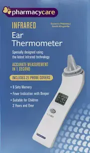 Pharmacy Care Infrared Ear inc. Cover Thermometer Fast Accurate Measurement NEW