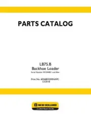 New Holland LB75.B Backhoe Loader SN 031044851 & After Parts Catalog PDF/USB