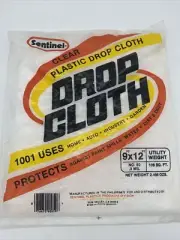 Vintage 1988 Sentinel Clear Plastic Drop Cloth