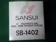 Sansui SB-1402 4" Polypropylene Dual Cone Car Stereo Speaker System-New-SHIP24HR