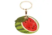 Keychain Holder Case Compatible with Apple AirTag Cute Protective Air Tag Cover with Keychain Ring-Watermelon