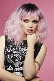 Smiffys Officially Licensed Manic PanicLove Kitten Trash Goddess Wig