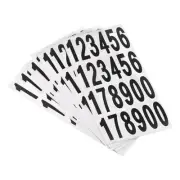 Mailbox Numbers Sticker Label Self Adhesive Black 76x25mm, Pack of 15