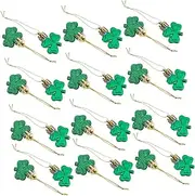 GETAJGHSD 24 Pack St. Patrick's Day Shamrock Pendant Festival Decorations for Home Party Favor