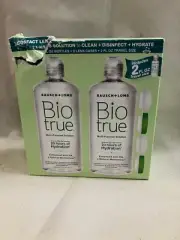 Biotrue Contact Lens Solution 16 Oz 2 Ct Clean Disinfect Hydrate